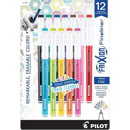 PILOT Frixion Fineliner Erasable Marker Pens - 12 Piece PI466015
